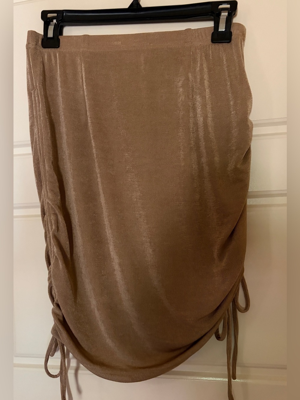 A set Women's Drawstring Ruched Midi Skirt and blazers/top sexy and stretchy!